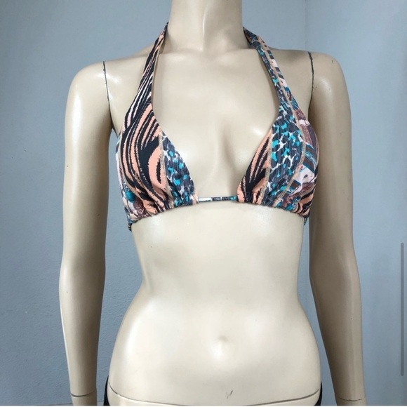 Victoria’s Secret swimsuit top strap tie multi color boho size:S - Picture 6 of 12